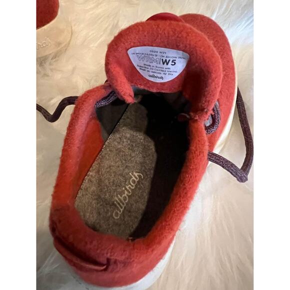 Allbirds Wool Runners Lychee Reddish/Orange Sneakers size 5 - Picture 3 of 6